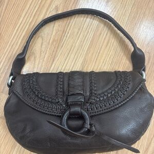 Dark Brown Leather Handbag